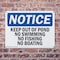 Signmission Keep Out Of Pond No Swimming No Fishing No Boating OSHA Notice Sign, Plastic, 14in W x 10in L, 2PK OS-2PACK-NS-P-1014-L-13849 - alternate 3
